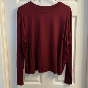 A NEW DAY burgundy long-sleeve top